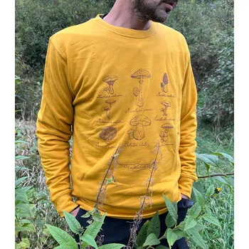 Pánská mikina Les Houbeles Mikina "Mykologická" žlutá Barva: Žlutá, Velikost: L