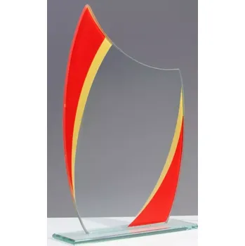 Skleněná plaketa červená 68311