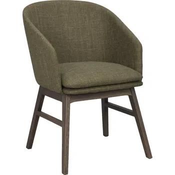 Jídelní židle Rowico Home, Židle s područkami WINDHAM | Zelené/hnědé 120662