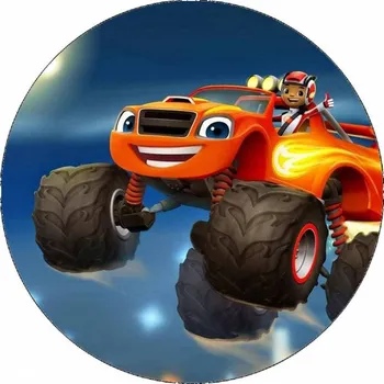 Jedlá dekorace na dort Jedlý papír Plamínek a AJ 19,5 cm