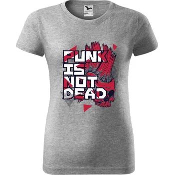 Dámské tričko DOBRÝ TRIKO Dámské tričko s potiskem Punk Barva: Tmavě šedý melír, Velikost: 3XL