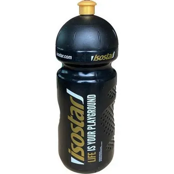 Košík na láhev lahev ISOSTAR 650ml push pull černo-zlatá