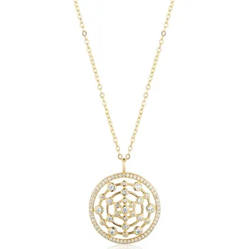 Náhrdelník JVD Pozlacený náhrdelník se zirkony Pavučina SVLN0572XK5GO45 + 2 měsíce na vrácení zboží