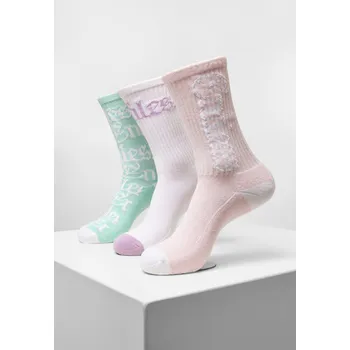 Pánské ponožky Nekonečné ponožky 3-balení bílá/lightrose/mint Mister Tee bílá 2540426