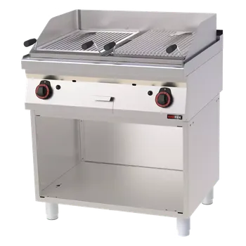 Lávový gril plynový dvojitý 2x 52x36 s podestavbou | REDFOX - GL 70/80 G