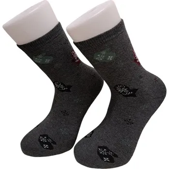 Dámské termo ponožky Dámské termo ponožky zimní motiv 35-38 Černé