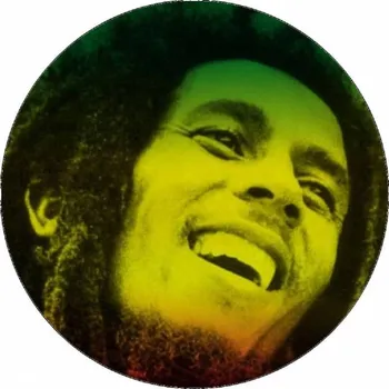 Jedlá dekorace na dort Jedlý papír Bob Marley usmívající se 19,5 cm