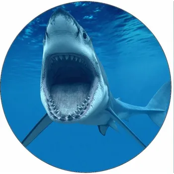 Jedlá dekorace na dort Jedlý papír žralok s otevřenou tlamou 19,5 cm