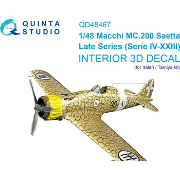 Plastikový model 1/48 Macchi MC.200 Saetta (Late) 3D&col.Interior