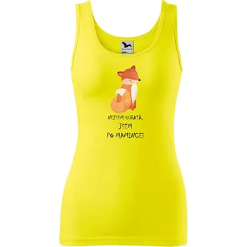 Dámské tričko DOBRÝ TRIKO Dámské tílko s potiskem Liška Velikost: XL, Barva: Citrónová