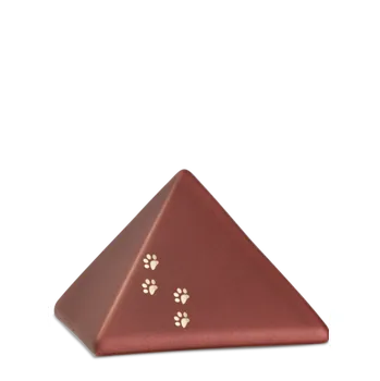 Smuteční dekorace Zvířecí urna Pyramide Paws - Rubínová 1,5l