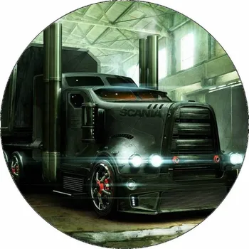 Jedlá dekorace na dort Jedlý papír kamion Scania 19,5 cm