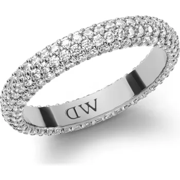 Prsten Daniel Wellington Třpytivý ocelový prsten s krystaly Pavé DW0040065 66 mm + 2 měsíce na vrácení zboží