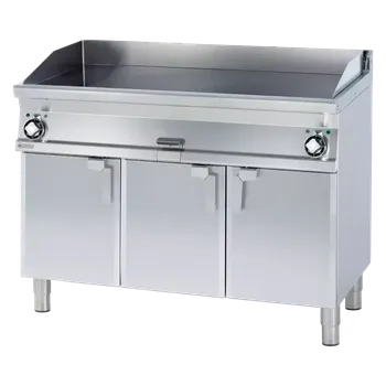 Grilovací deska 119x52 elektrická chromovaná hladká s podestavbou 400 V | RM - FTL-712ETS