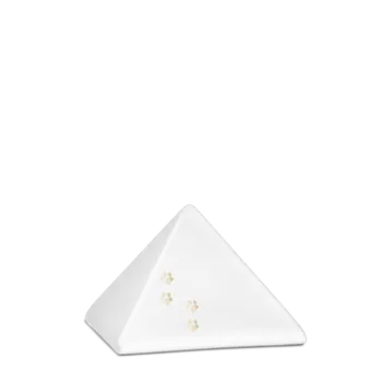 Smuteční dekorace Zvířecí urna Pyramide Paws - Bílá 0,5l