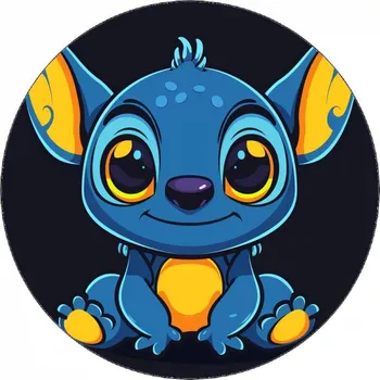 Jedlá dekorace na dort Jedlý papír Stitch ve tmě 19,5 cm