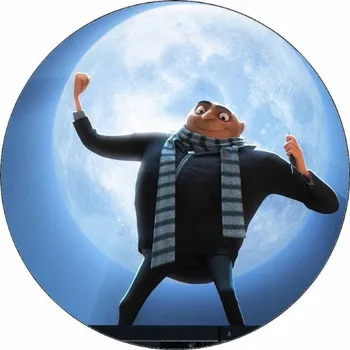 Jedlá dekorace na dort Jedlý papír Já, padouch Gru a měsíc 19,5 cm