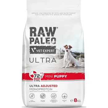 Krmivo pro psa RAW PALEO ULTRA BEEF PUPPY MINI - suché krmivo s hovězím masem pro štěňata malých plemen Balení.: 8 kg