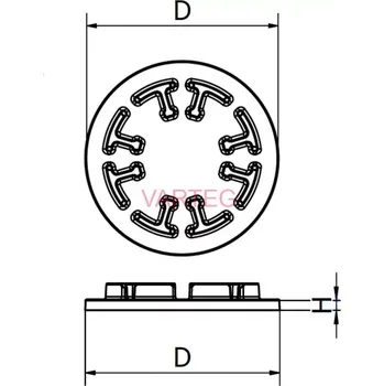 podložka Gumová podložka pro nastavitelnou nohu Ø50