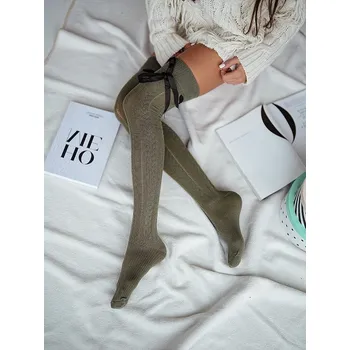 Dámské punčochy Ponožky Milena 0835-001 Ažurová stuha 37-41 Červená 37-41