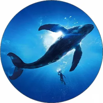 Jedlá dekorace na dort Jedlý papír velryba 19,5 cm