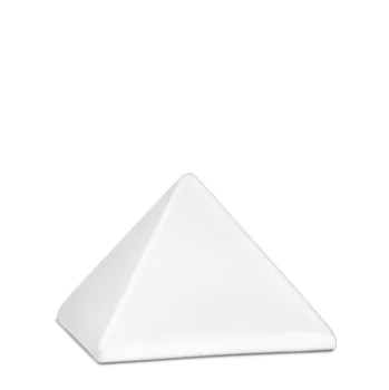 Smuteční dekorace Zvířecí urna Pyramide - Bílá 1,5l