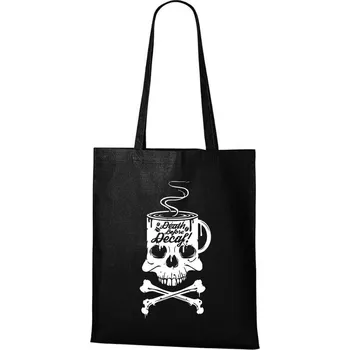 Nákupní taška DOBRÝ TRIKO Bavlněná taška s potiskem Decaf Barva: Černá