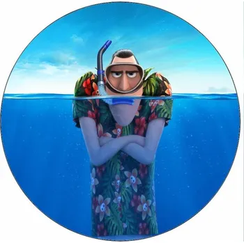 Jedlá dekorace na dort Jedlý papír Hotel Transylvania Drákula ve vodě 19,5 cm