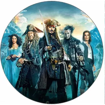 Jedlá dekorace na dort Jedlý papír Jack Sparrow piráti 19,5 cm