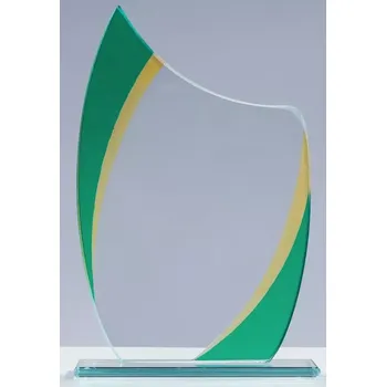 Skleněná plaketa zelená 68314