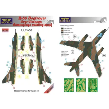 Plastikový model 1/72 Mask B-66 Destroyer o.Vietnam Camo Painting