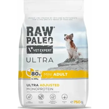 Krmivo pro psa RAW PALEO ULTRA TURKEY ADULT MINI - suché krmivo s krůtím masem pro dospělé psy malých plemen Balení.: 750 g