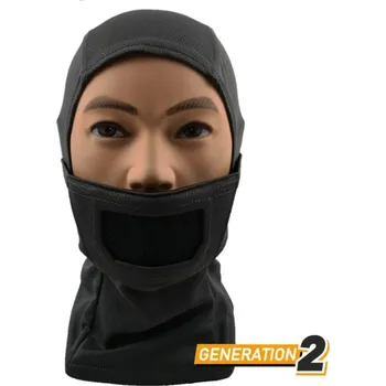 Karnevalová maska Cygnus Armory Maska obličeje Warrior s kuklou Gen2 - šedá