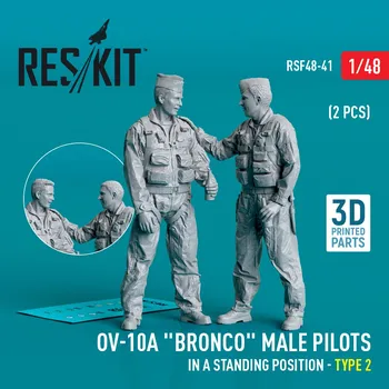 Plastikový model 1/48 OV-10A 'Bronco' male pilots standing Type 2