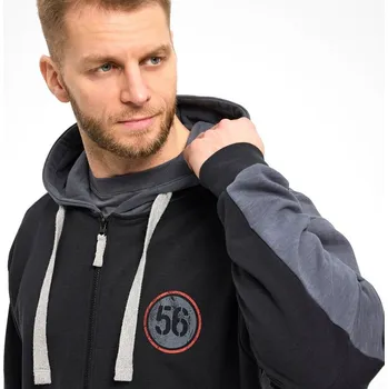 Pánská mikina Pánská mikina 43325 NORTH 56°4 černo šedá s kapucí 4XL - 8XL NORTH 56°4 ODE-NO-43325-0099 - 5XL