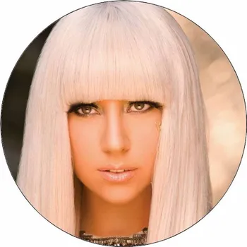 Jedlá dekorace na dort Jedlý papír Lady Gaga blond 19,5 cm