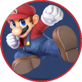 Jedlá dekorace na dort Jedlý papír Super Mario póza 19,5 cm