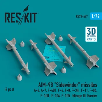 Plastikový model 1/72 AIM-9B 'Sidewinder' missiles (4 pcs.)