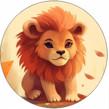 Jedlá dekorace na dort Jedlý papír lvíček 19,5 cm