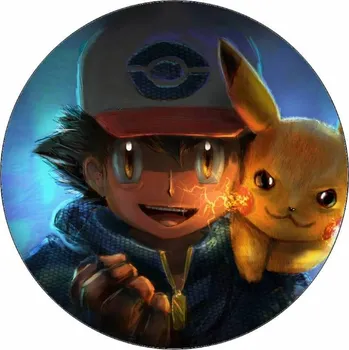 Jedlá dekorace na dort Jedlý papír Pikachu a Ash 19,5 cm