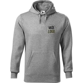 Pánská mikina DOBRÝ TRIKO Pánská reklamní mikina s logem Velikost pánské mikiny: 5XL, Barva: Tmavě šedý melír