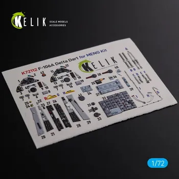 Plastikový model 1/72 F-106A Delta Dart Interior 3D (MENG)