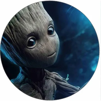 Jedlá dekorace na dort Jedlý papír Groot modré pozadí 19,5 cm