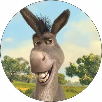 Jedlá dekorace na dort Jedlý papír Shrek oslík 19,5 cm