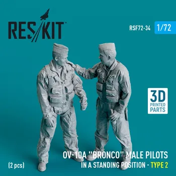 Plastikový model 1/72 OV-10A 'Bronco' male pilots standing Type 2