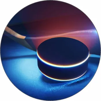 Jedlá dekorace na dort Jedlý papír hokejový puk 19,5 cm