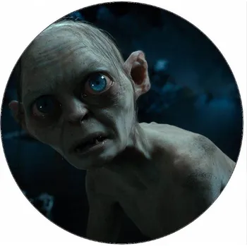 Jedlá dekorace na dort Jedlý papír Pán prstenů Glum v lese 19,5 cm