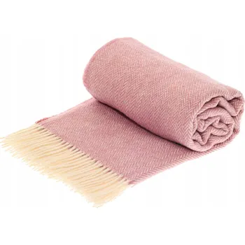 Prostěradlo Deka Rena Home vlněná 140 cm x 200 cm růžová