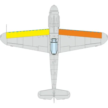 Plastikový model Mask 1/72 Bf 109G wings leading edge wavy lines