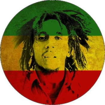 Jedlá dekorace na dort Jedlý papír Bob Marley vlajka 19,5 cm